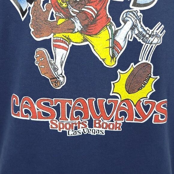 I Love Wide Receivers T Shirt Vintage 80s 90s Football Las Vegas 50/50 - Picture 3 of 7